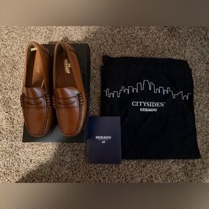 Sebago Brown Leather Penny Loafers